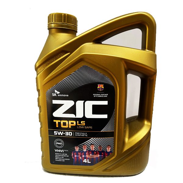 روغن موتور خودرو بنزینی زیک مدل top ls 5w30 sn حجم 4 لیتر